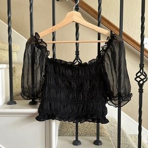 Cute black summer top